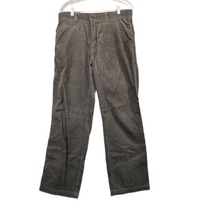 Maine New England Men's Chino Corduroy Pants Gray 32 S Slash Pocket Dark Wash